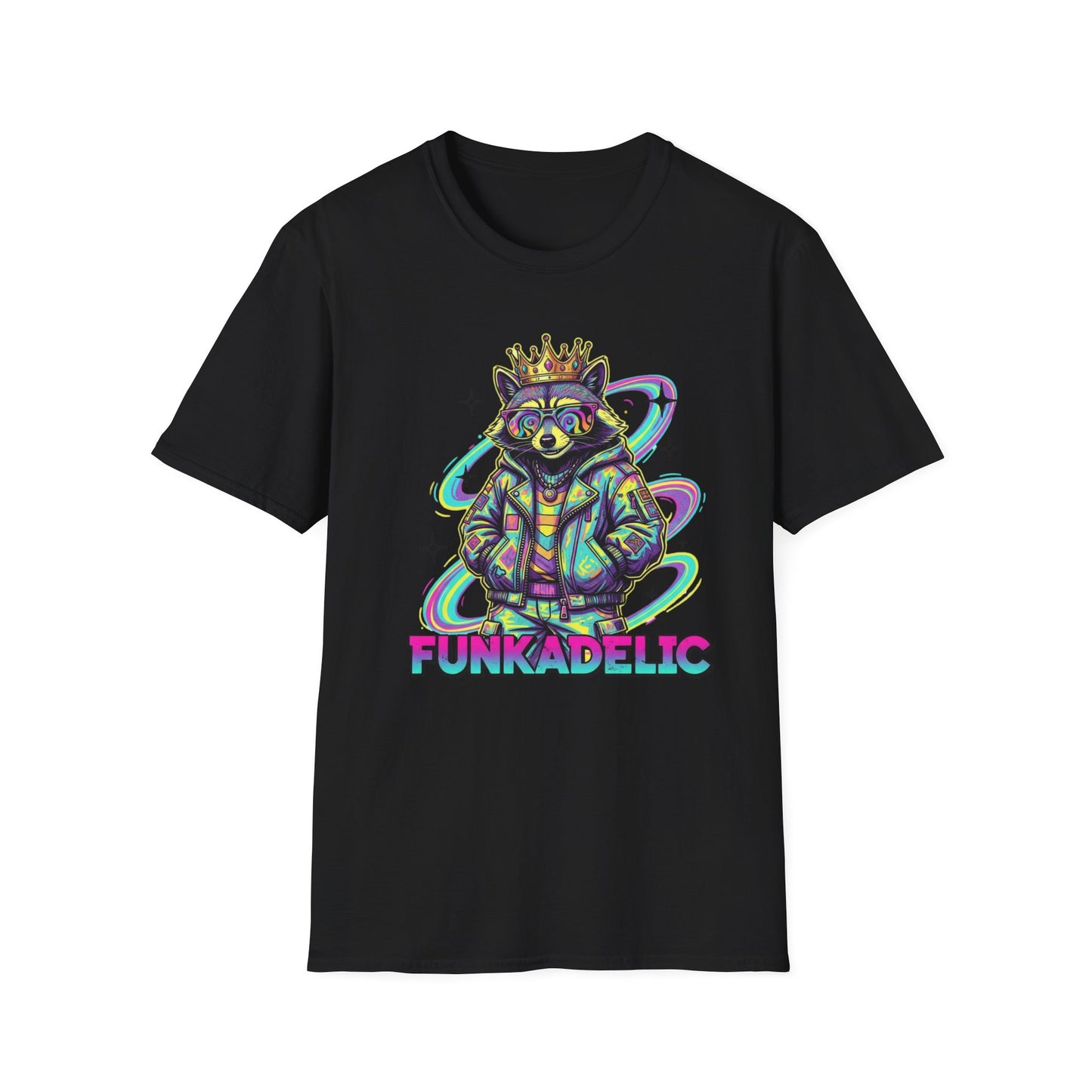 Funkedelic Raccoon With Sunglasses and Jacket T Shirt