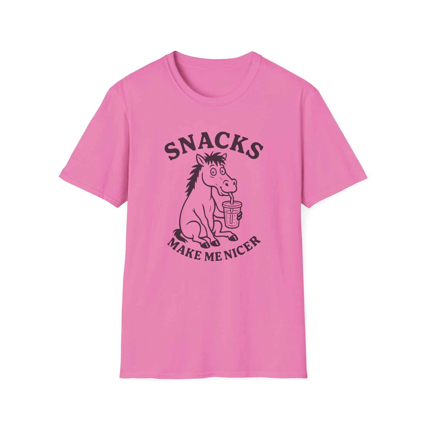 Snacks Make Me Nicer Horse T Shirt