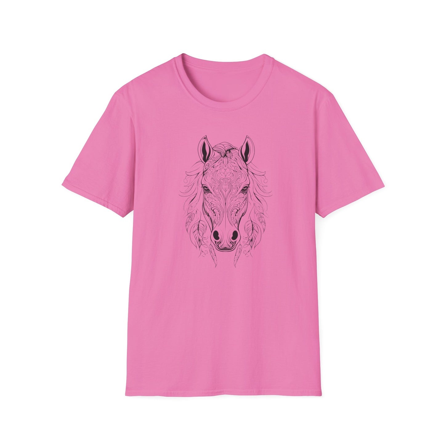 Frontal View of Mandela Horse Head T Shirt