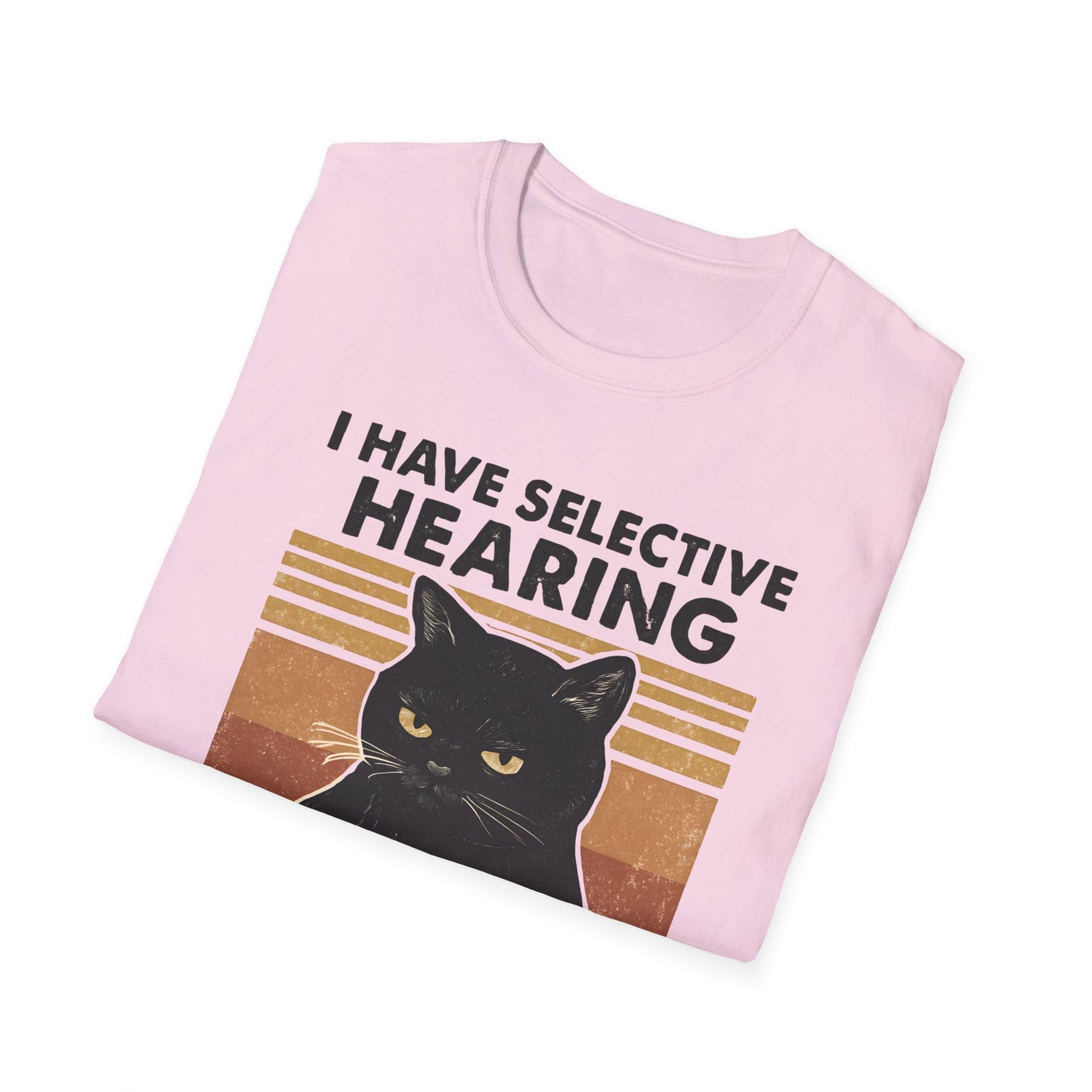 I Have Selective Hearing Cat Grunge Retro T Shirt