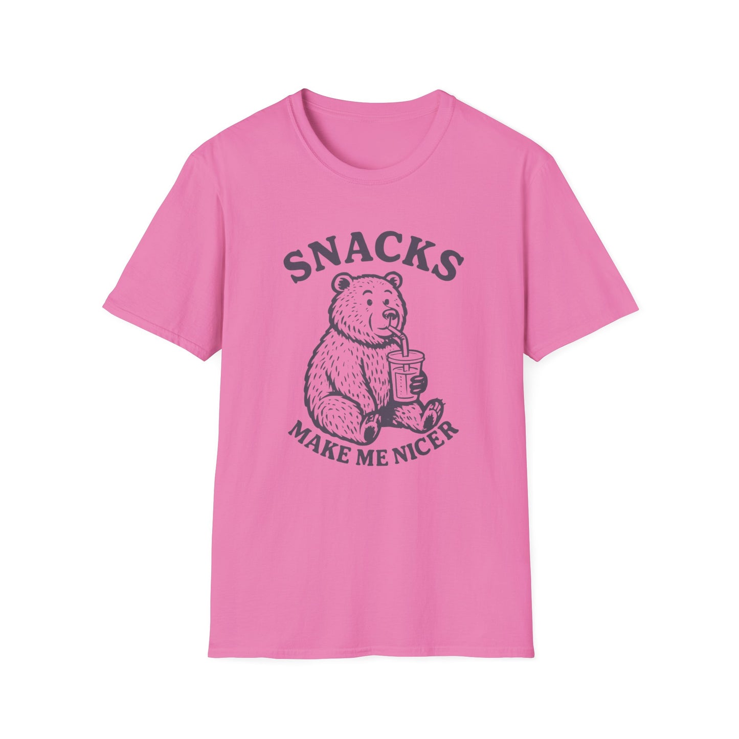 Funny Bear Snacks Make Me Nicer T Shirt