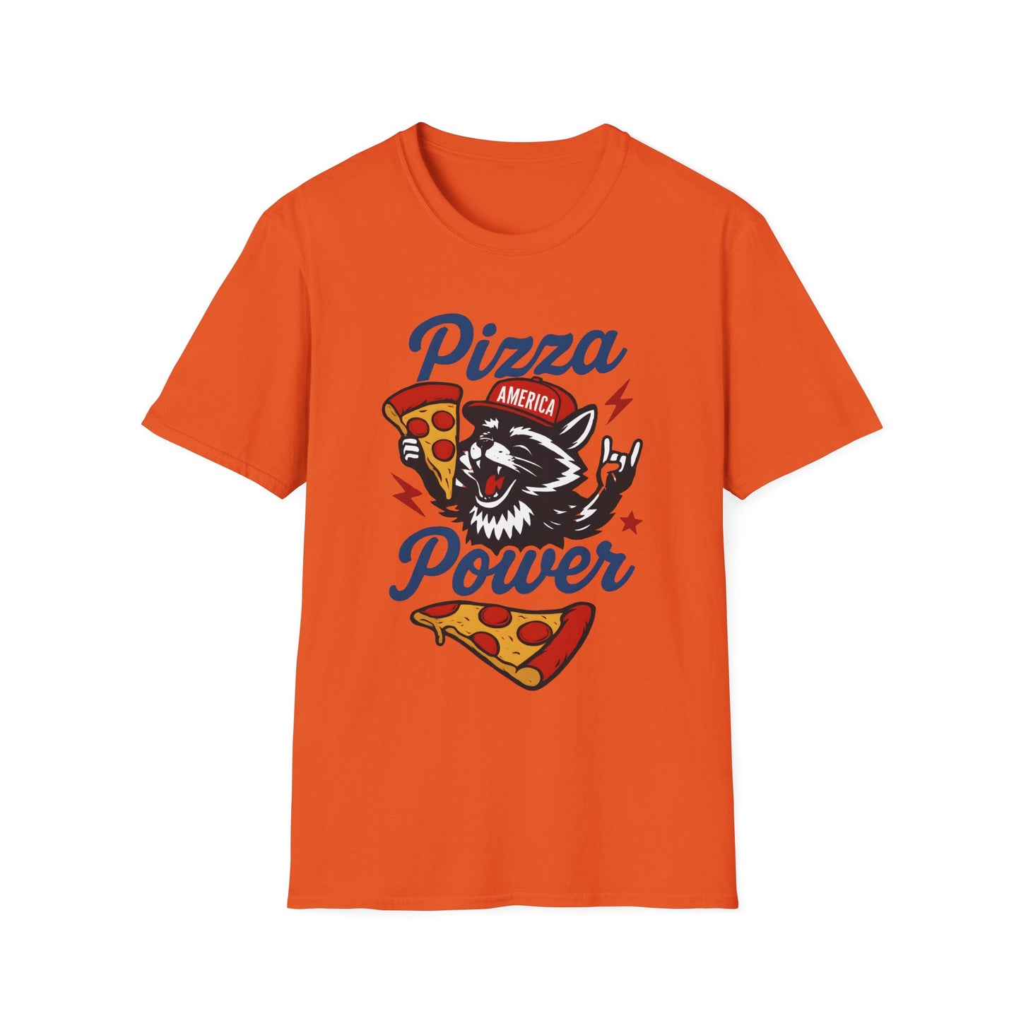 Pizza Power Raccoon T Shirt