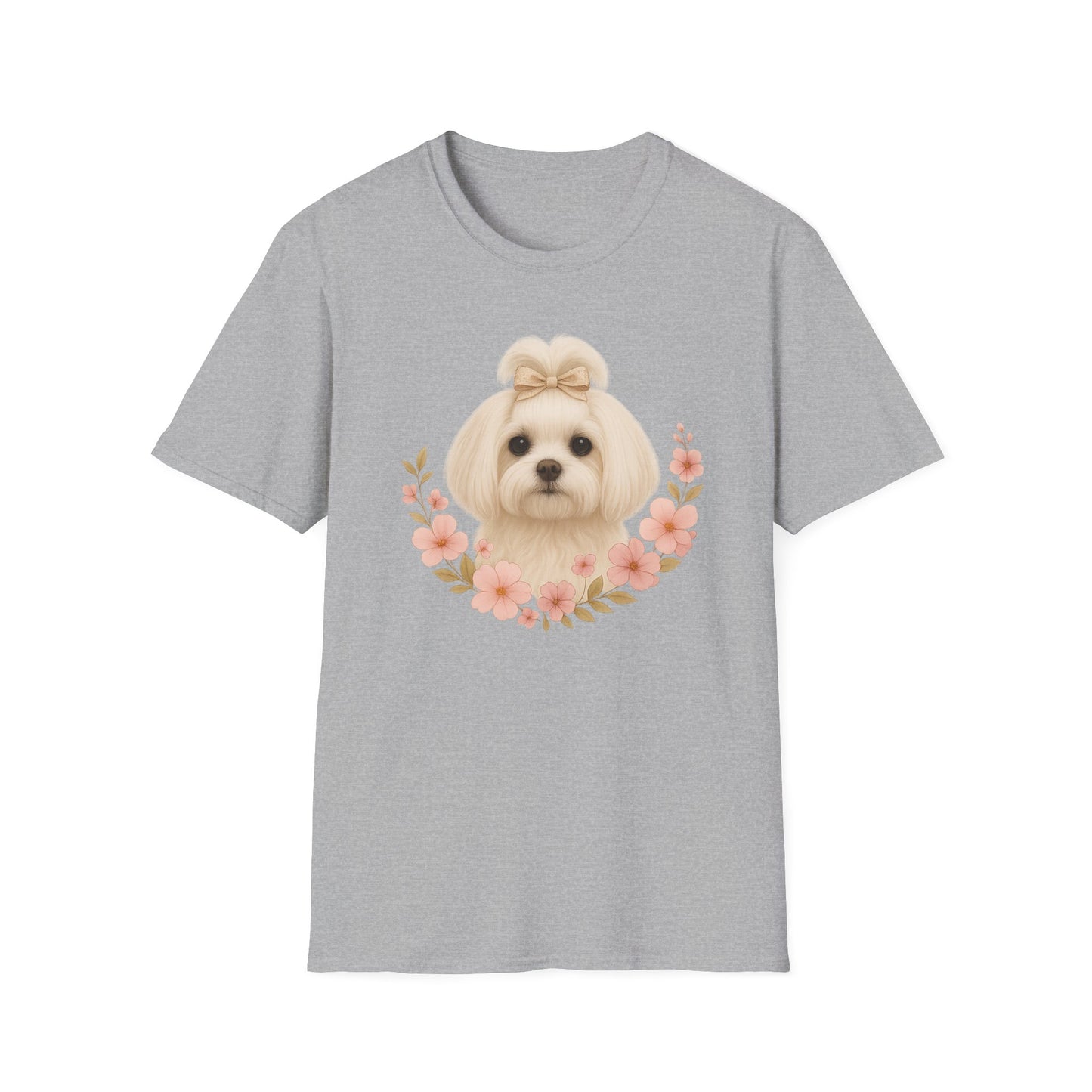 Maltese with Flowers T-Shirt