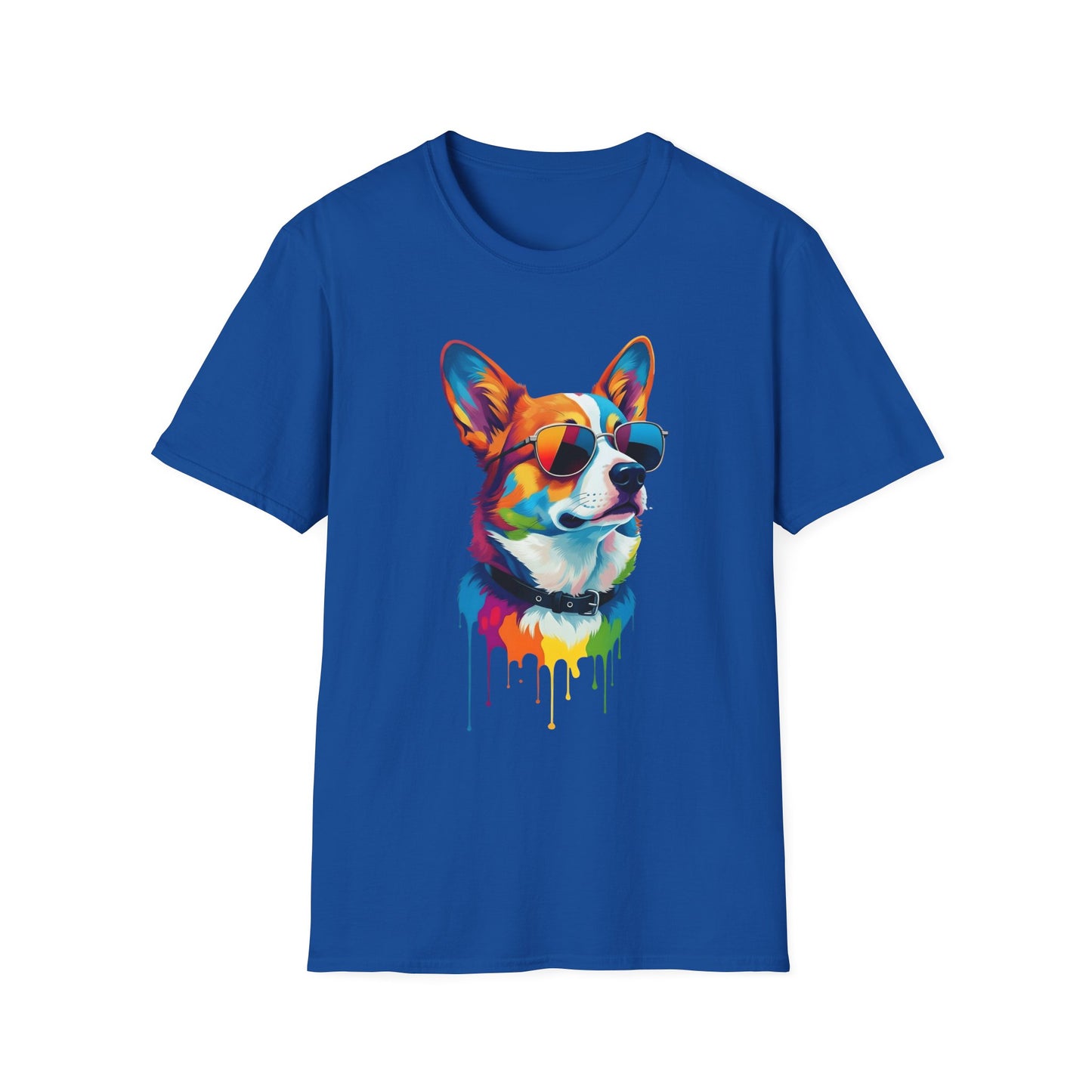Colorful Image of a Corgi T Shirt