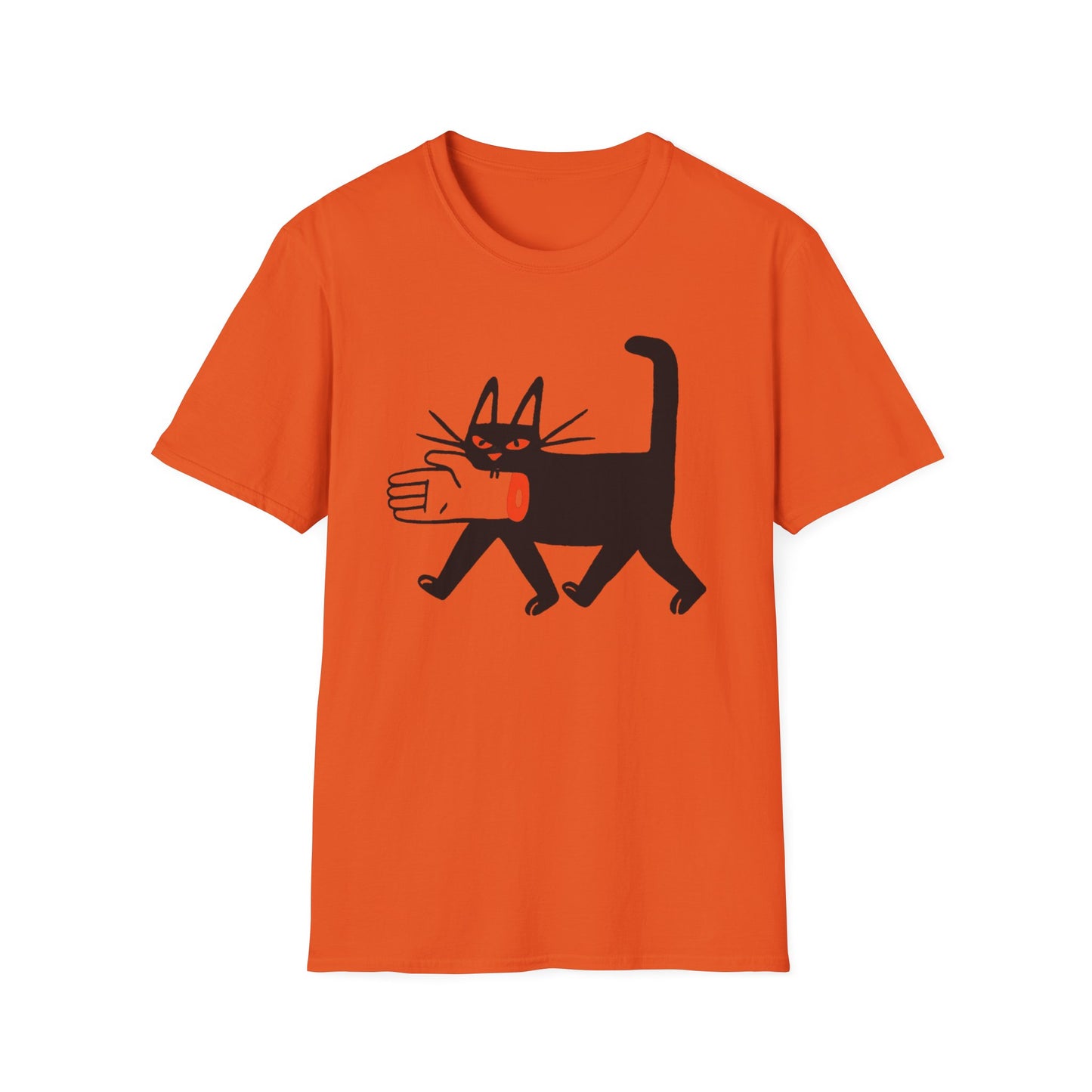 Black Cat With Hand in Its Mouth ComicalT Shirt