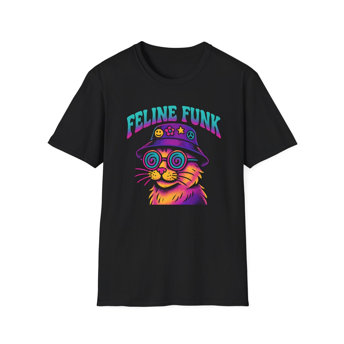 Feline Funk Vivid Color Cat T Shirt