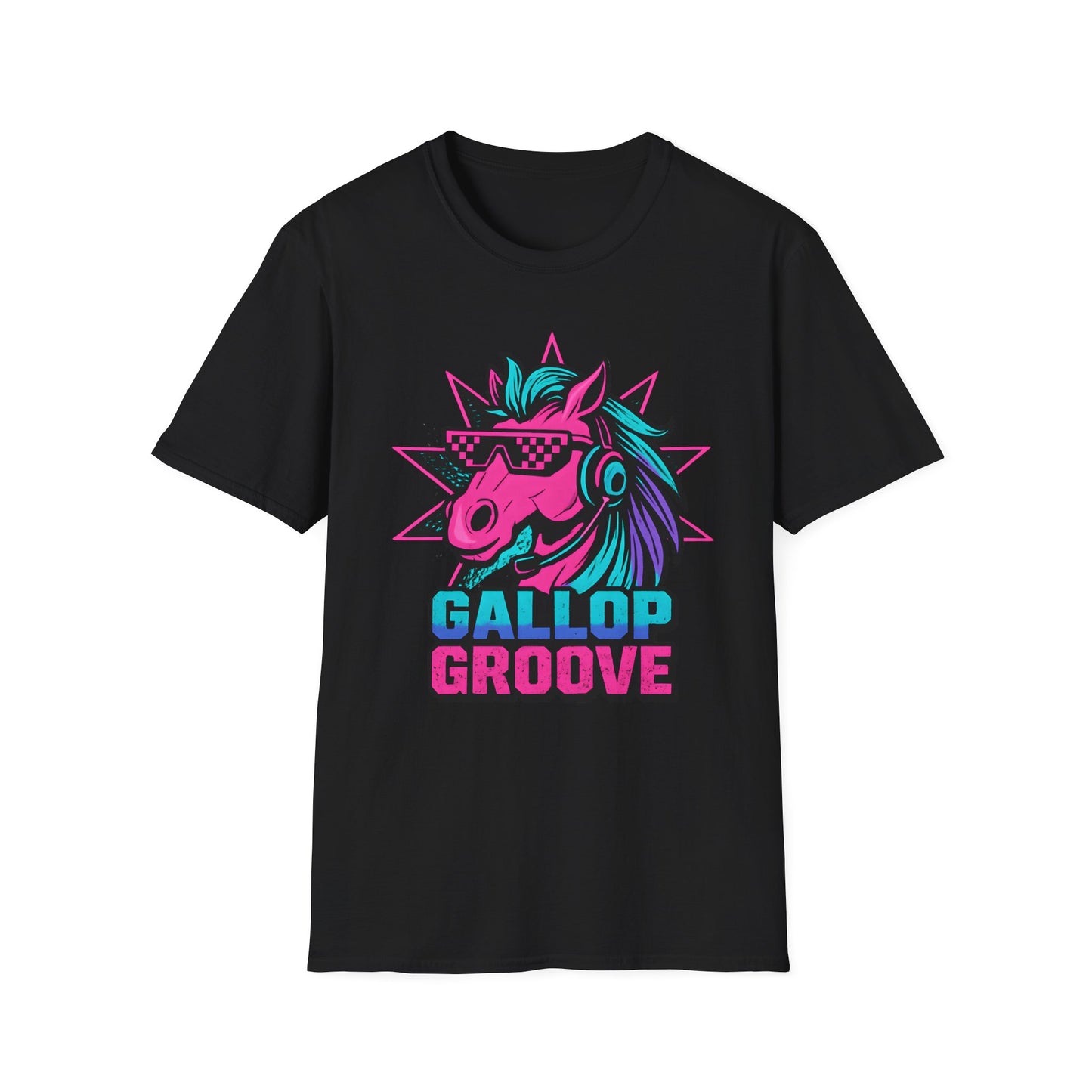 Gallop Groove Vibrant Colors Horse T Shirt