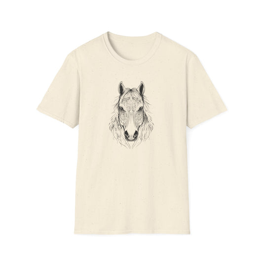 Detailed Mandela Horse Head T Shirt