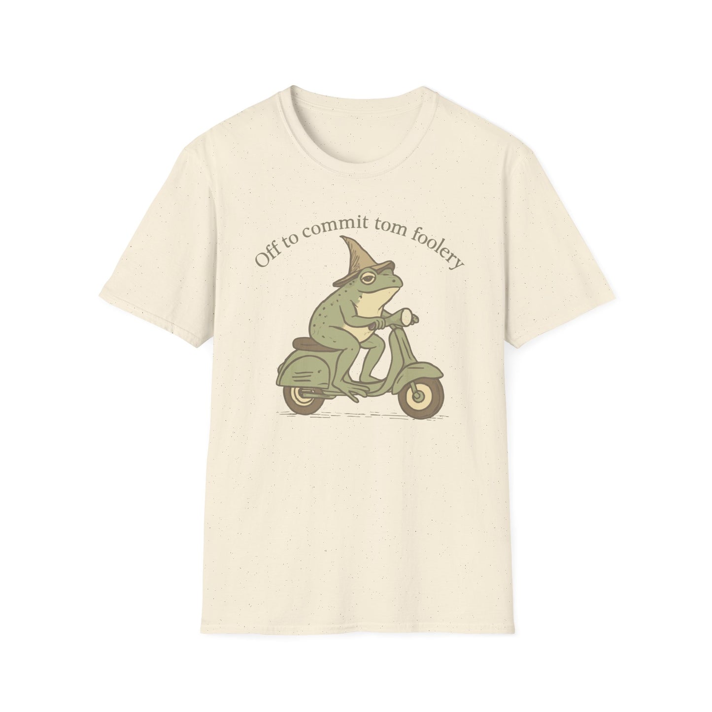 Off To Commit Tom Foolery Frog on Scooter T Shirt
