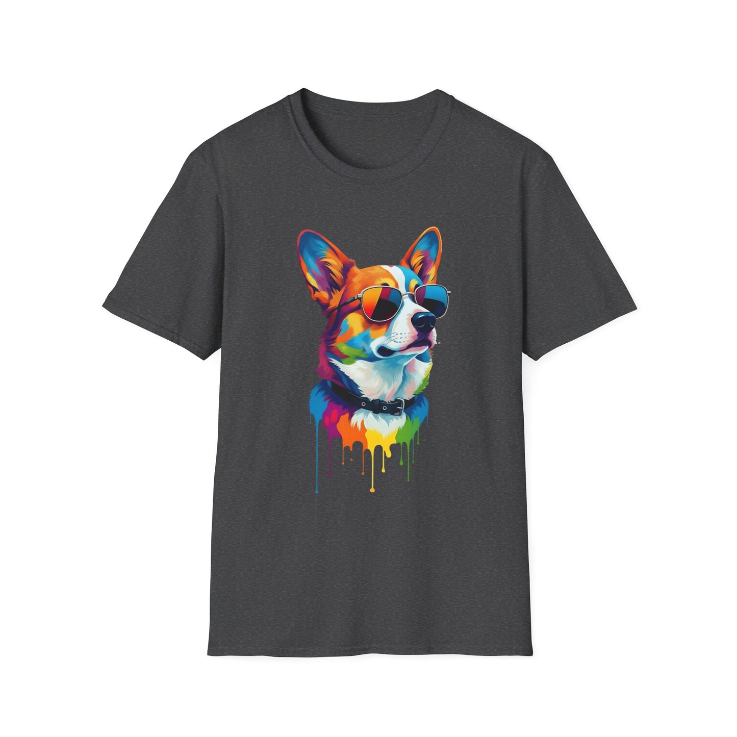 Colorful Image of a Corgi T Shirt