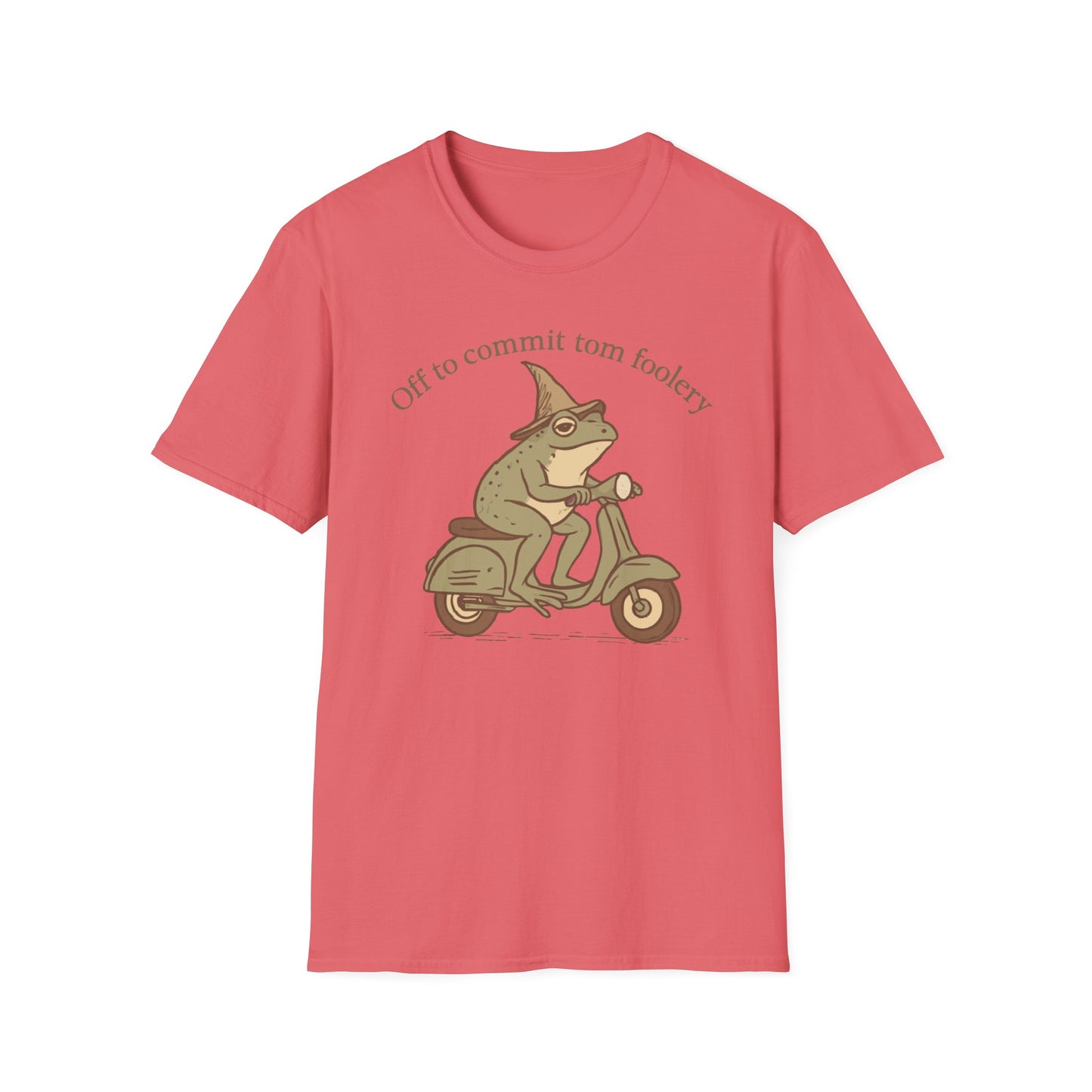 Off To Commit Tom Foolery Frog on Scooter T Shirt