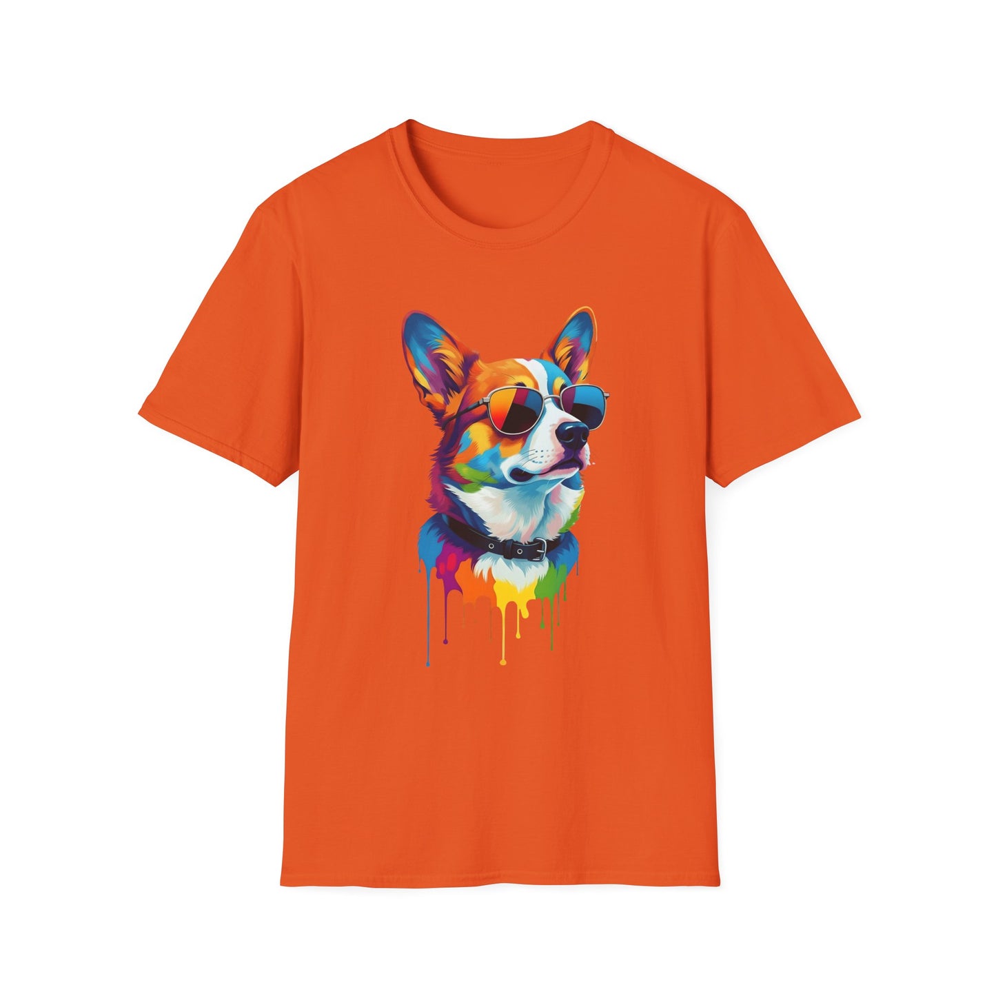 Colorful Image of a Corgi T Shirt