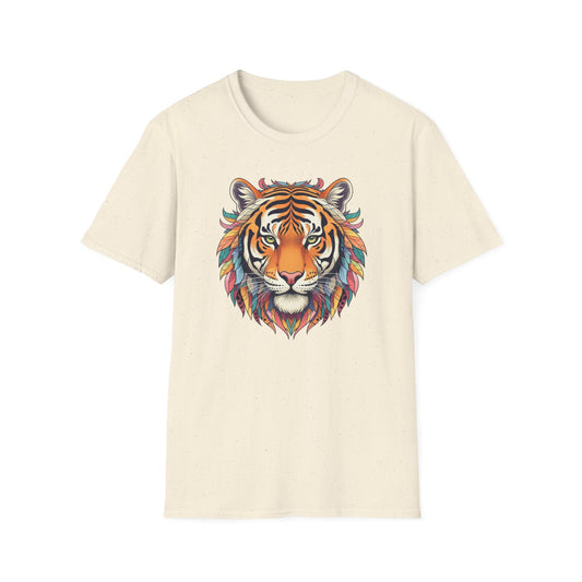 Colorful Mandela Tiger Head T Shirt