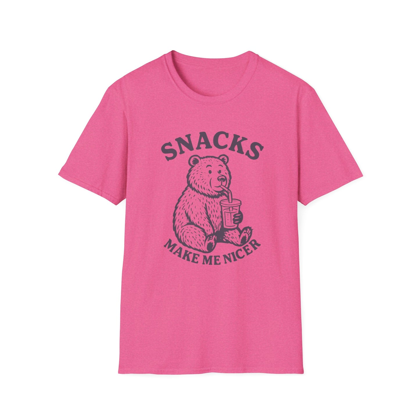 Funny Bear Snacks Make Me Nicer T Shirt