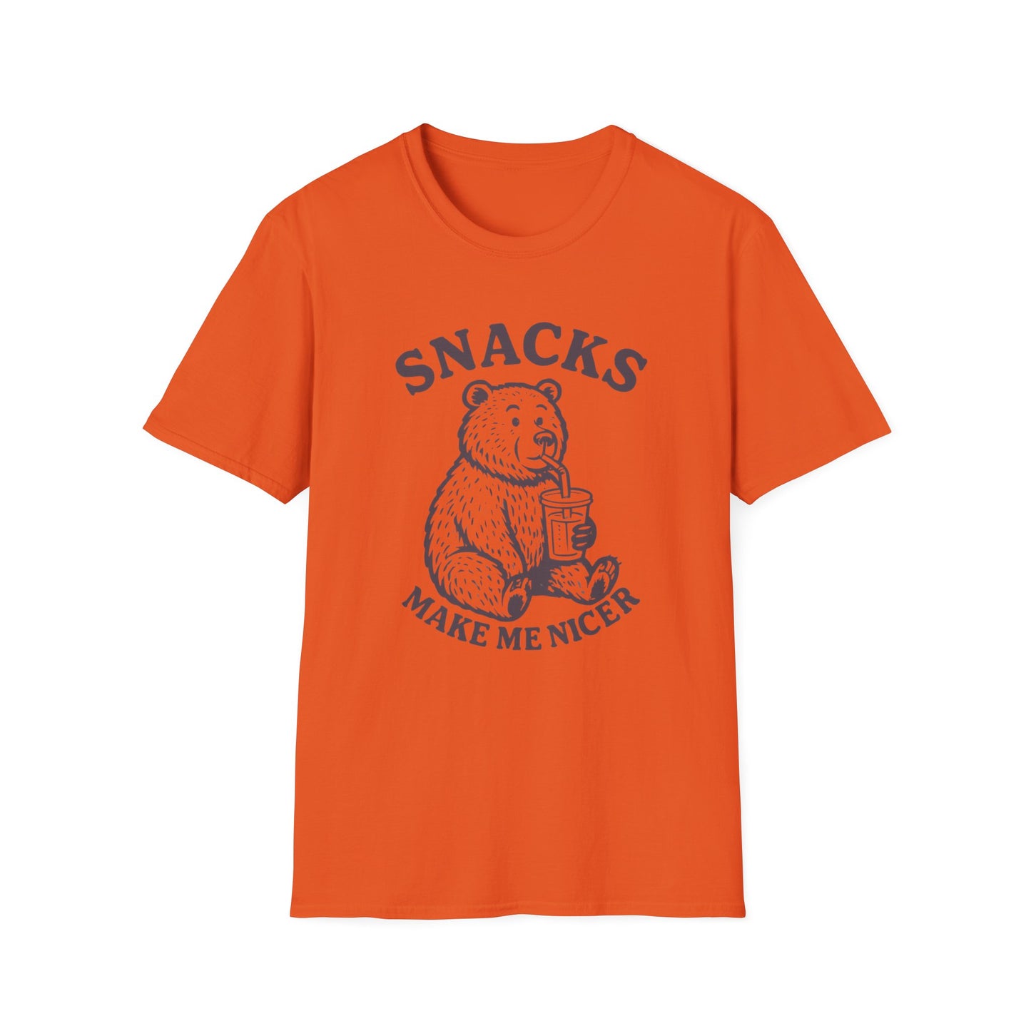 Funny Bear Snacks Make Me Nicer T Shirt