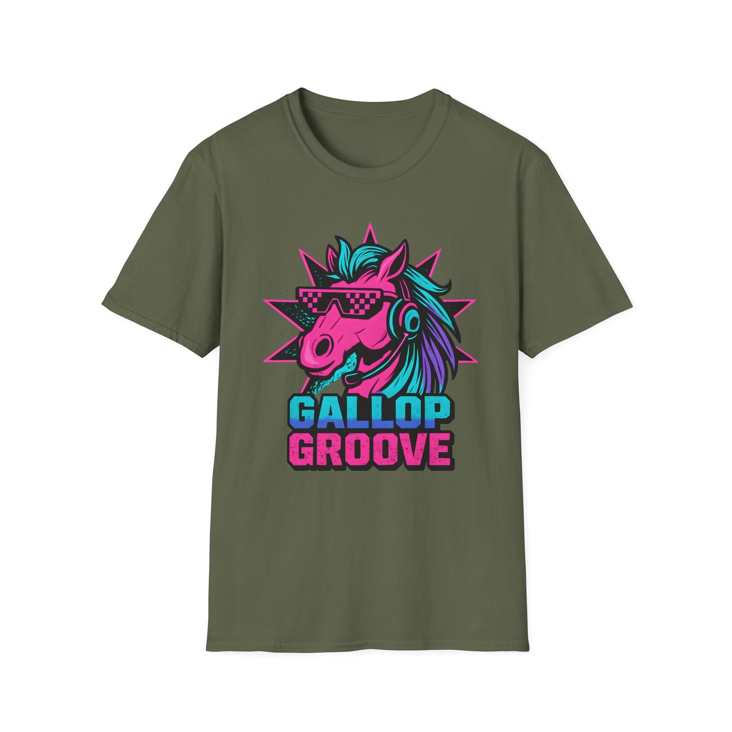 Gallop Groove Vibrant Colors Horse T Shirt