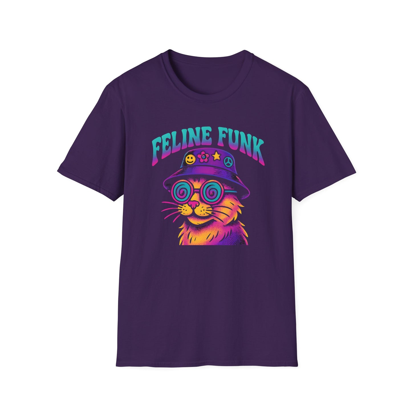 Feline Funk Vivid Color Cat T Shirt