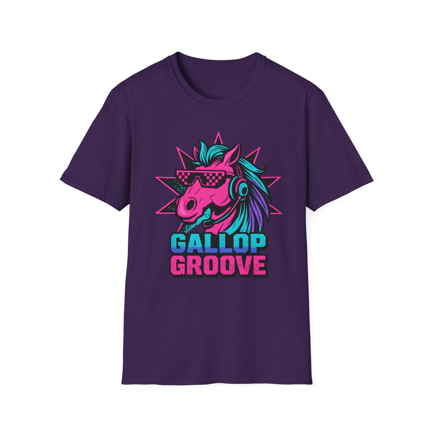 Gallop Groove Vibrant Colors Horse T Shirt