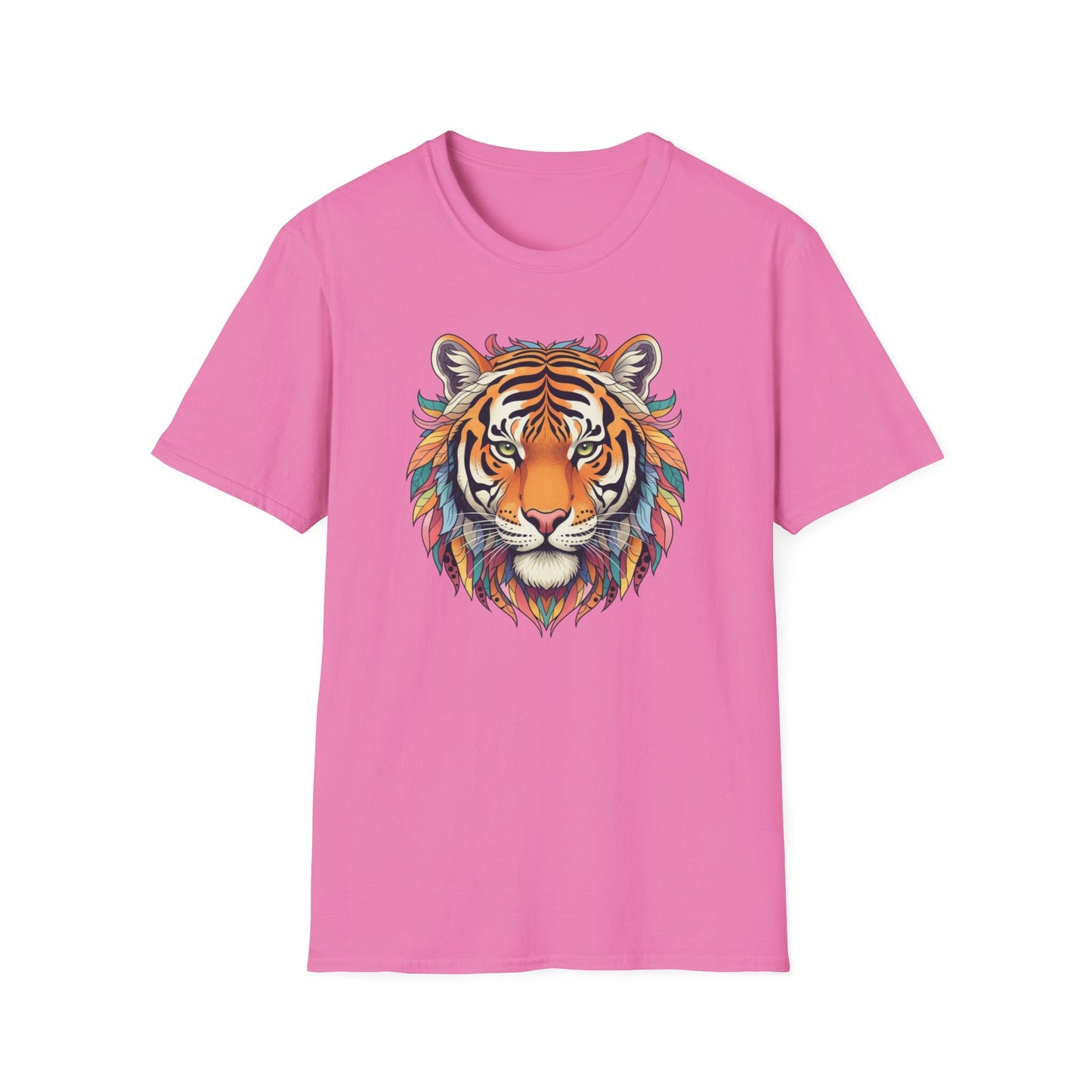 Colorful Mandela Tiger Head T Shirt