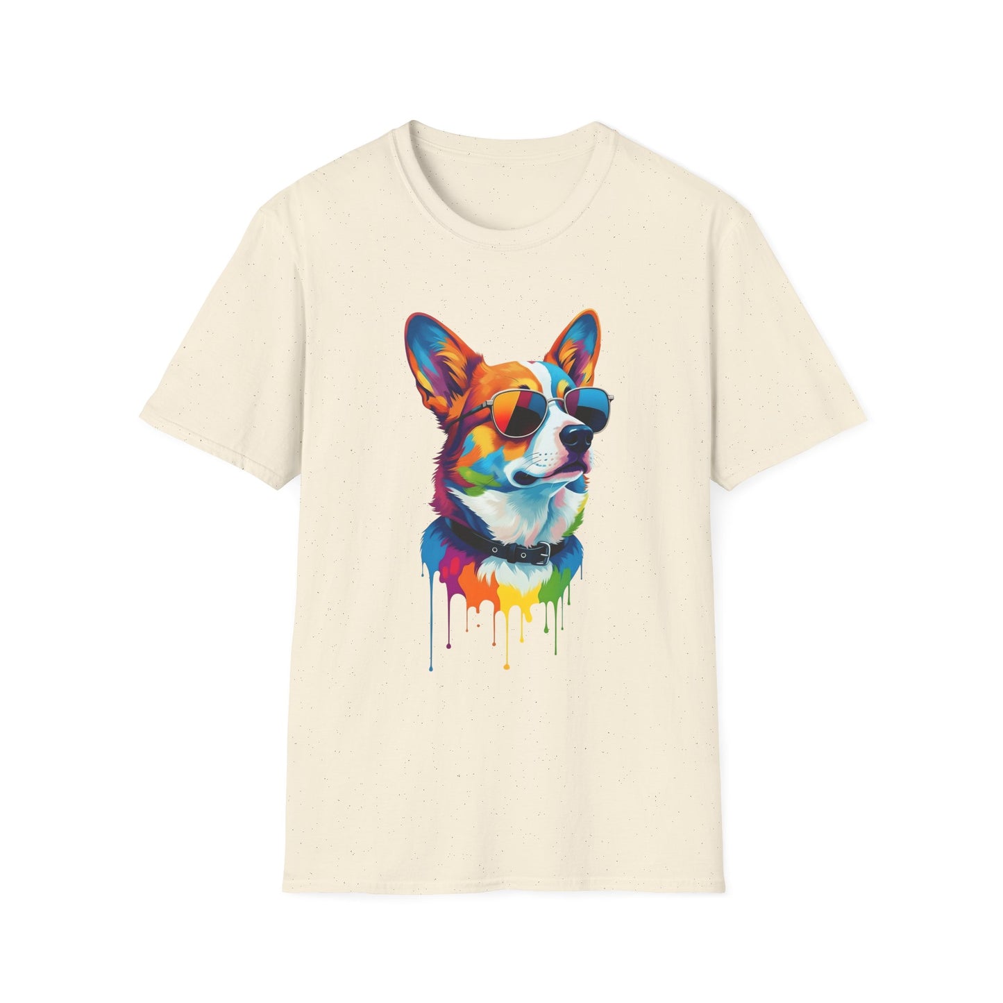 Colorful Image of a Corgi T Shirt