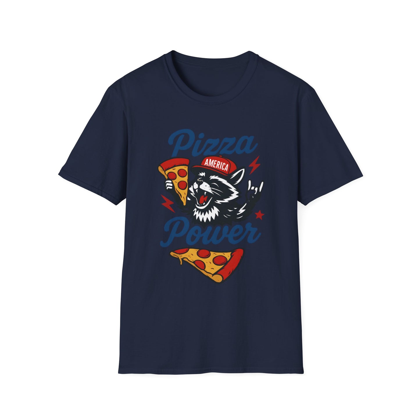 Pizza Power Raccoon T Shirt