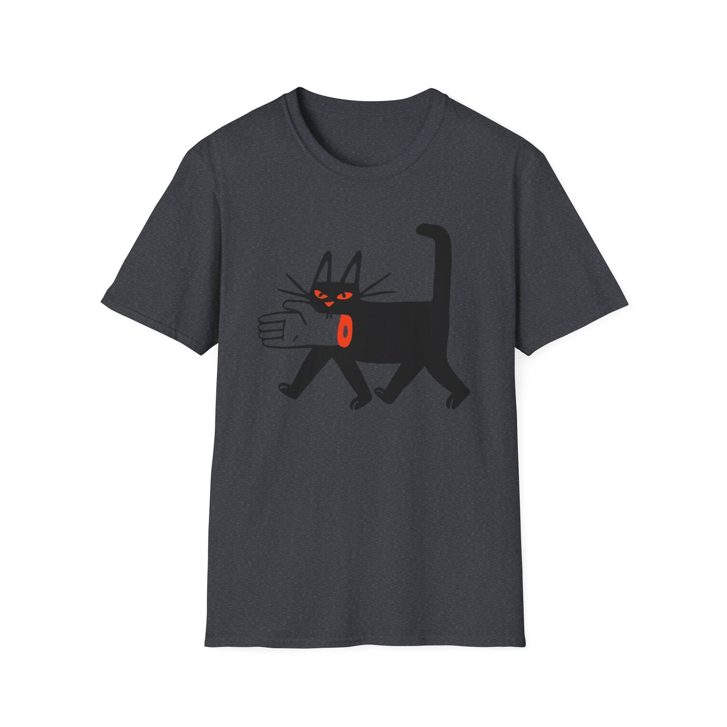 Black Cat With Hand in Its Mouth ComicalT Shirt