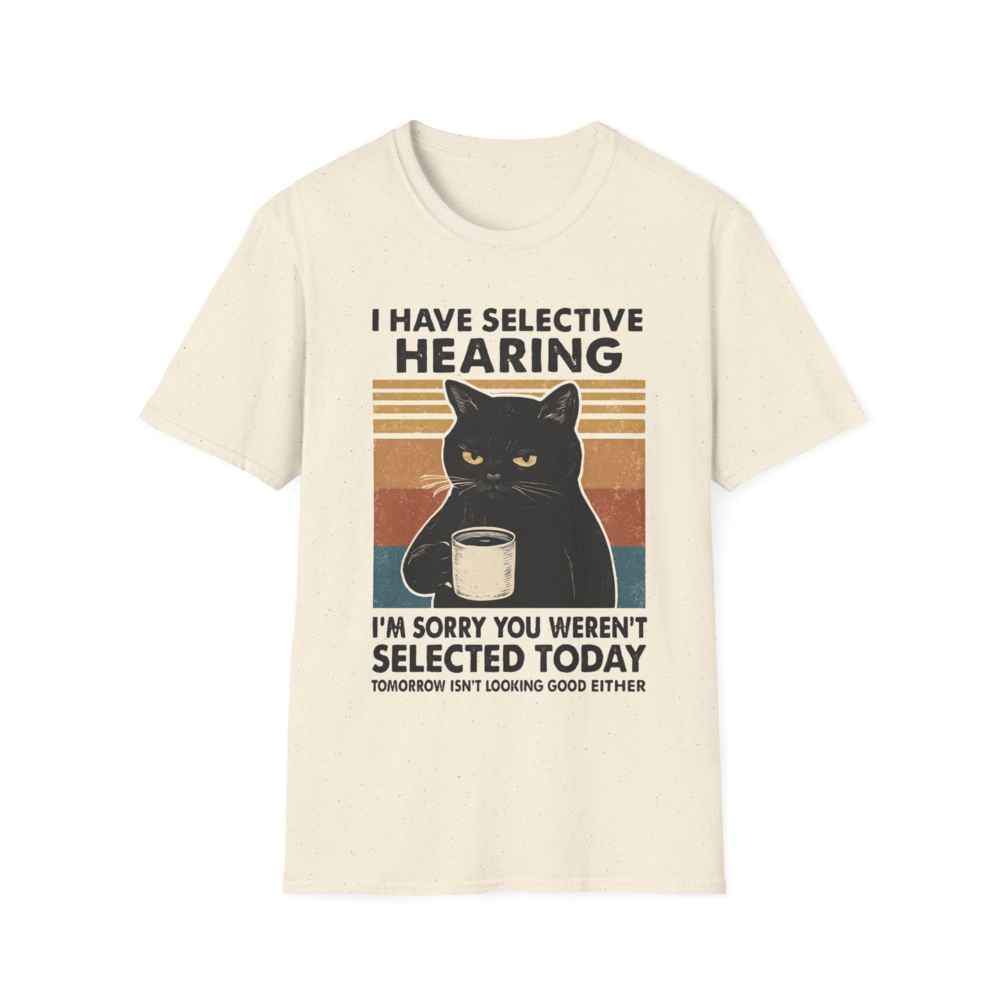 I Have Selective Hearing Cat Grunge Retro T Shirt