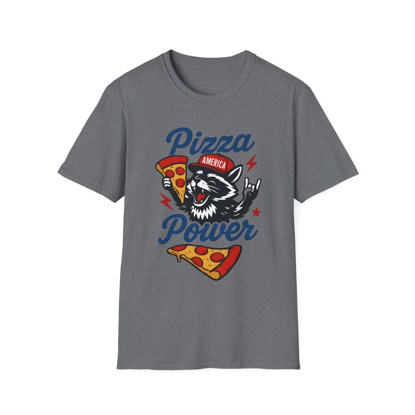 Pizza Power Raccoon T Shirt