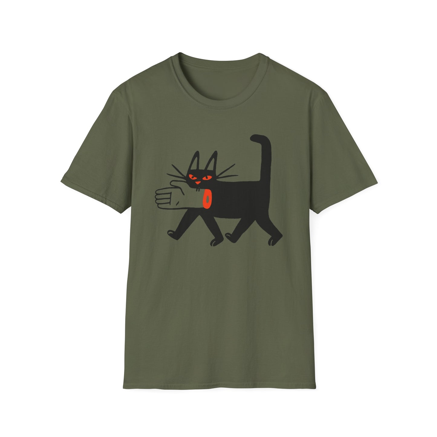 Black Cat With Hand in Its Mouth ComicalT Shirt