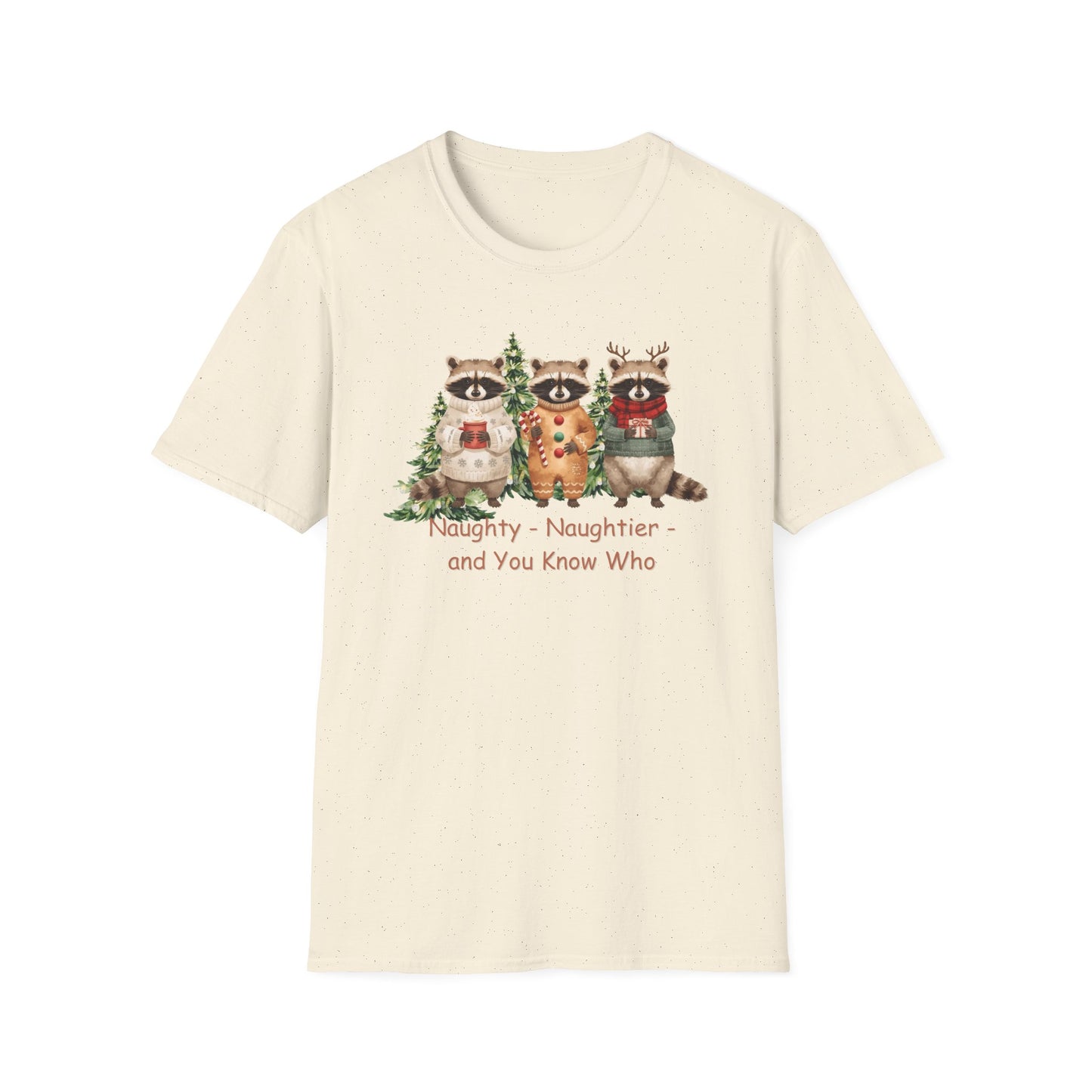 Naughty Raccoon Christmas T Shirt