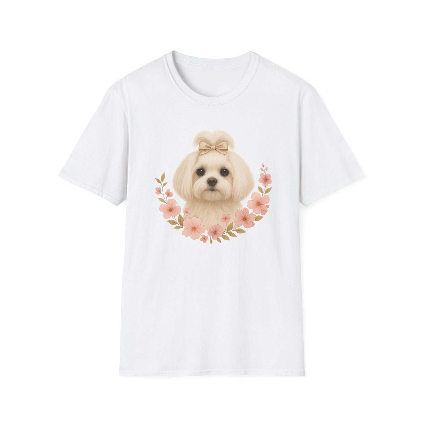 Maltese with Flowers T-Shirt