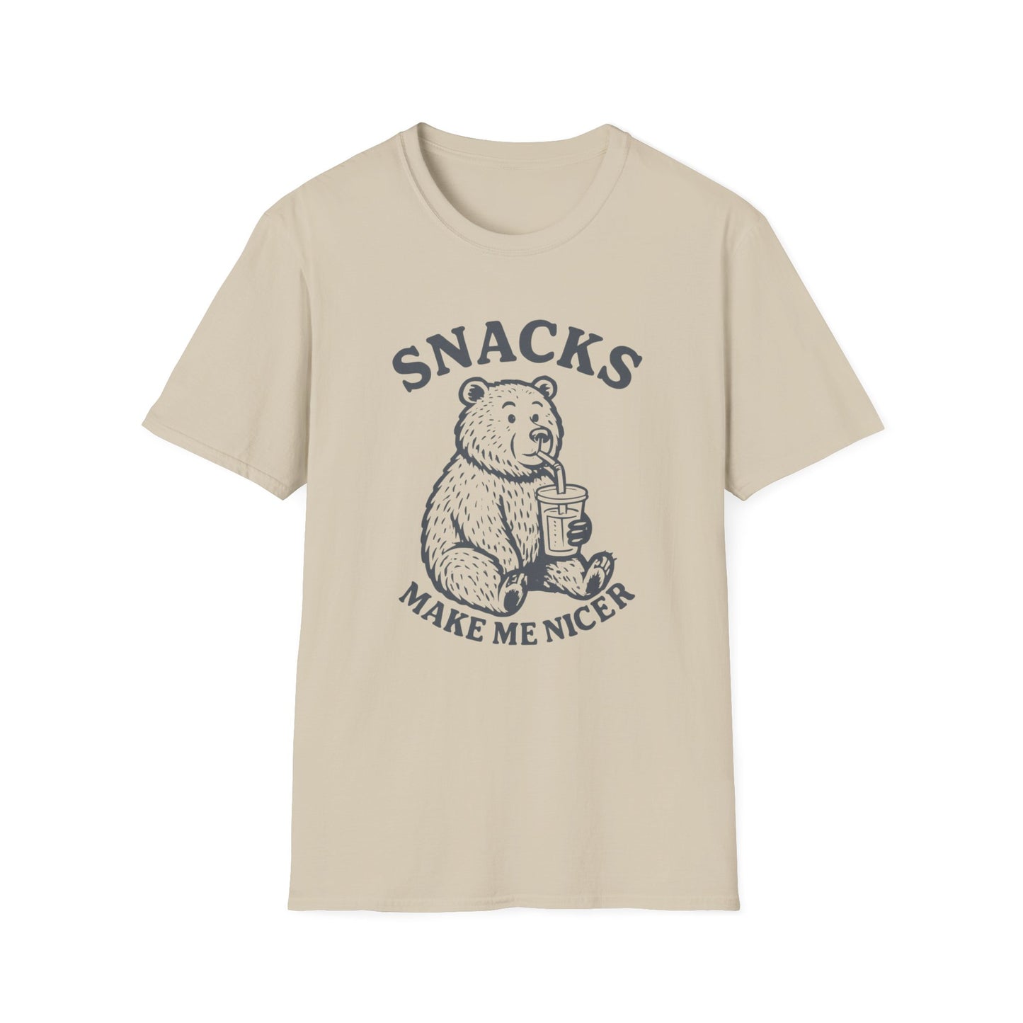 Funny Bear Snacks Make Me Nicer T Shirt