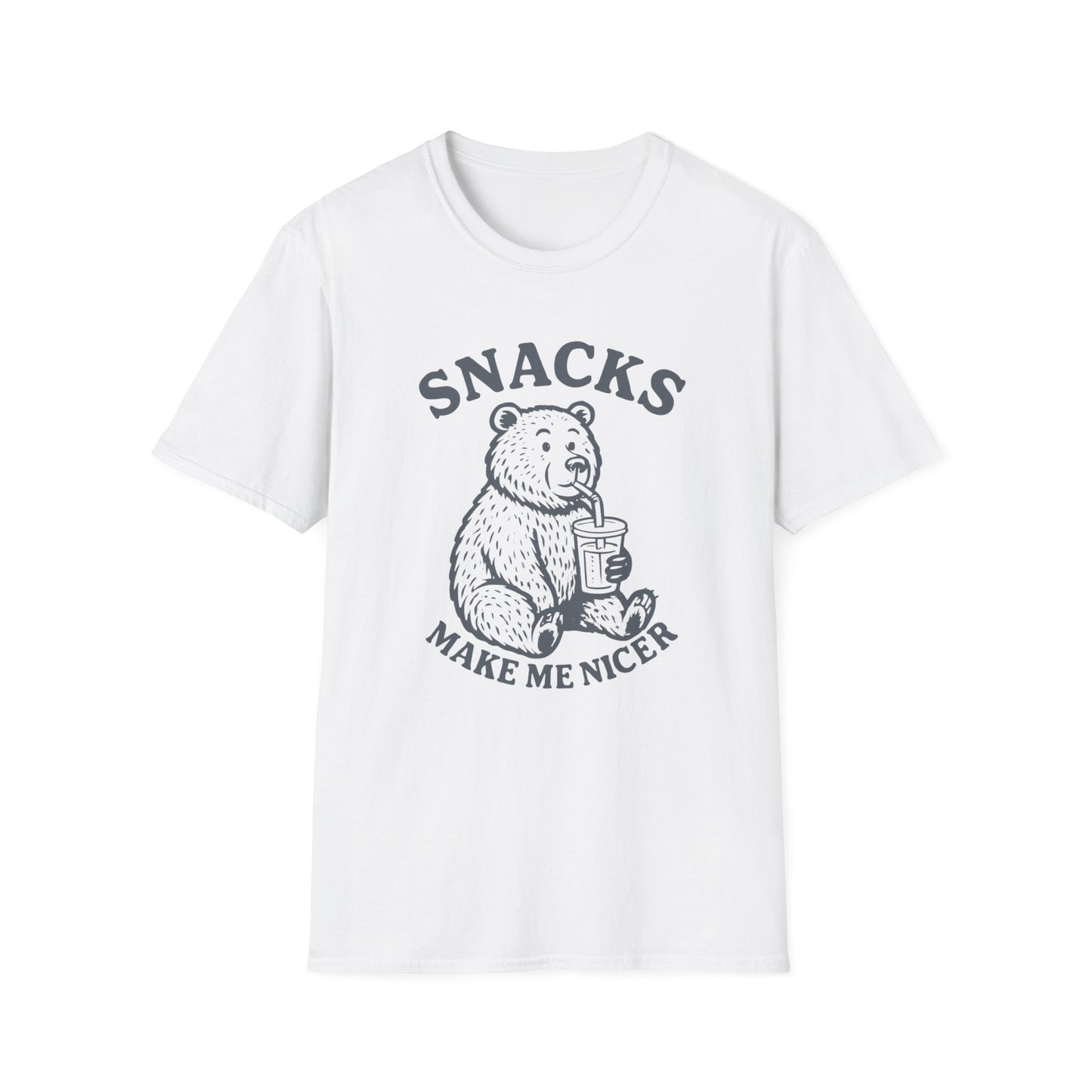 Funny Bear Snacks Make Me Nicer T Shirt
