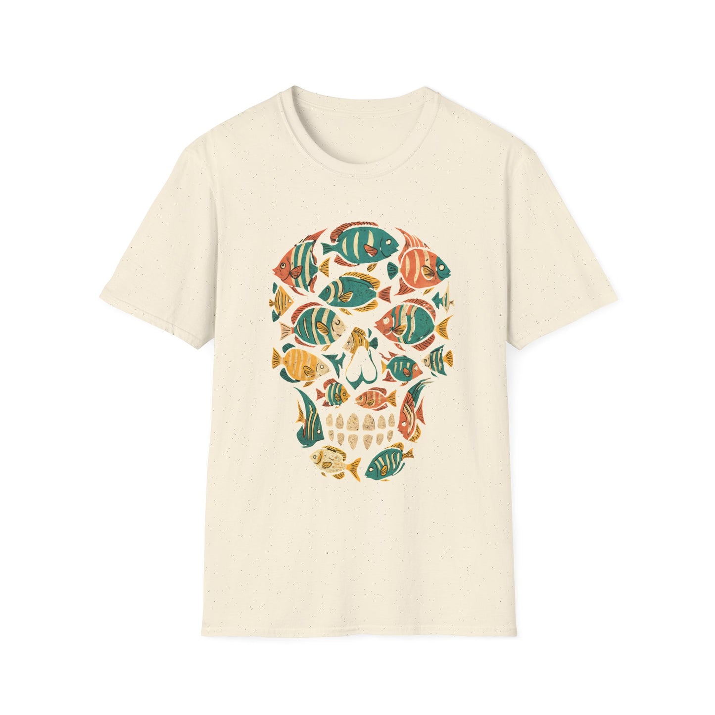Skull Filled With Tropical Fish T Shirt