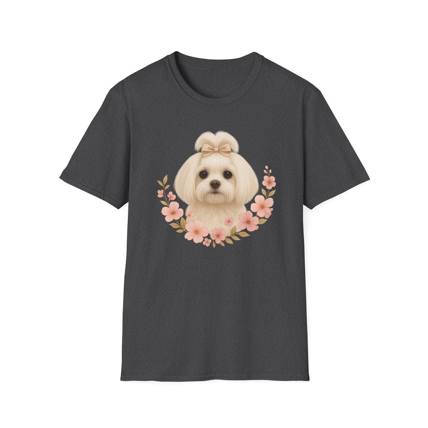 Maltese with Flowers T-Shirt