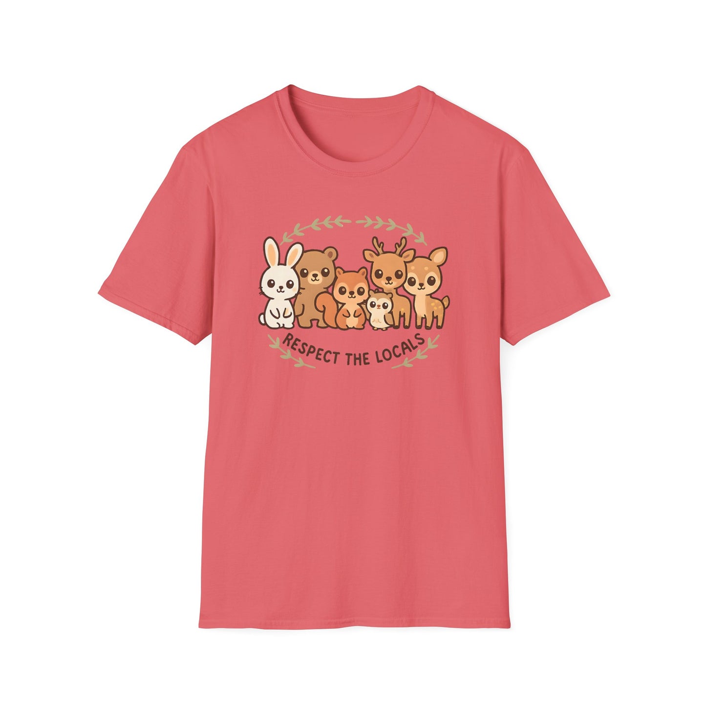 Kawaii Style Forest Animals, Respect the Locals T Shirt