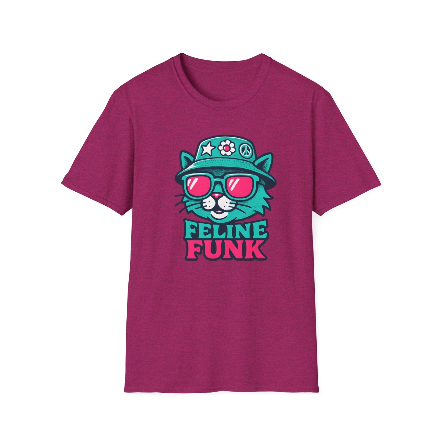 Feline Funk Vivid Cat With Hat T Shirt