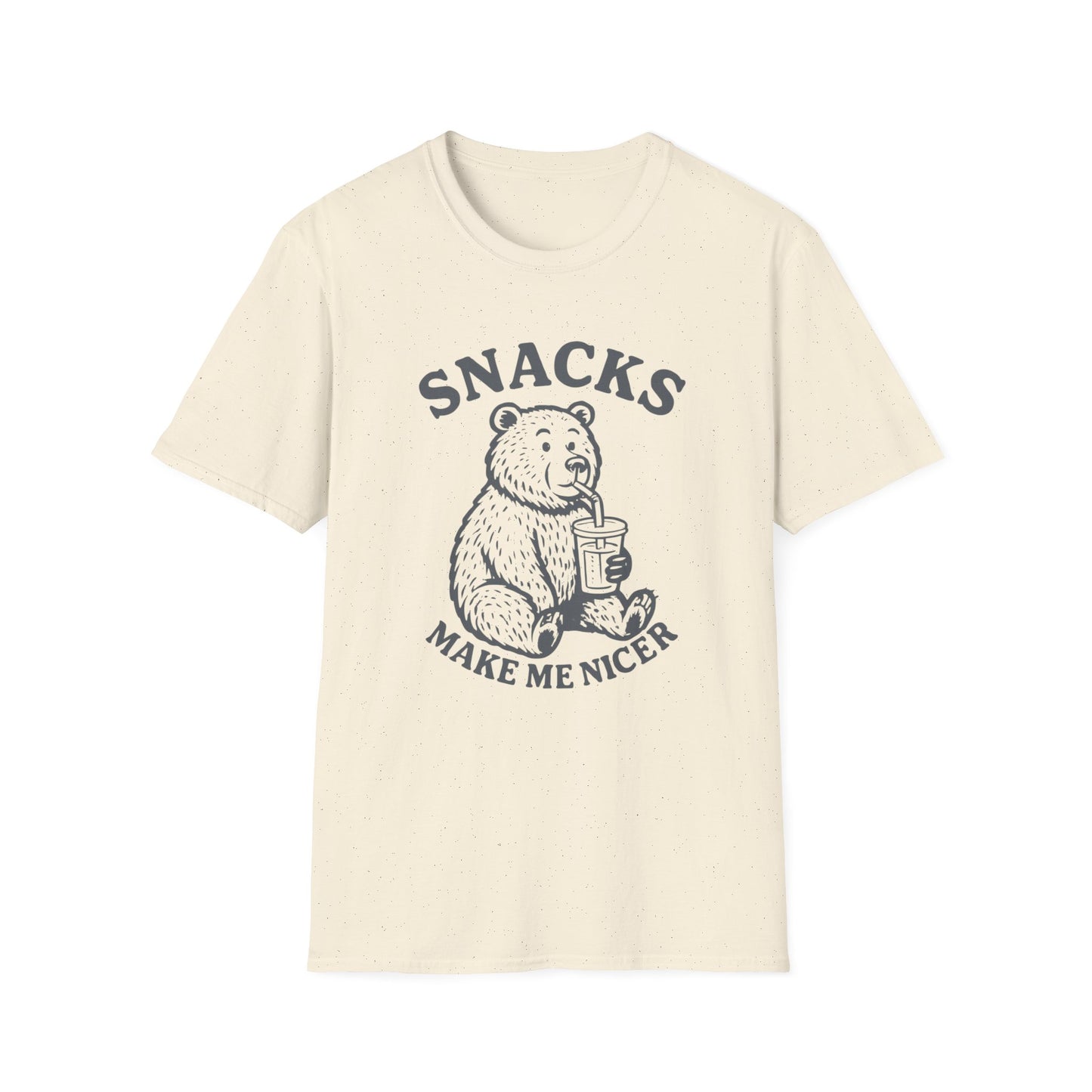Funny Bear Snacks Make Me Nicer T Shirt