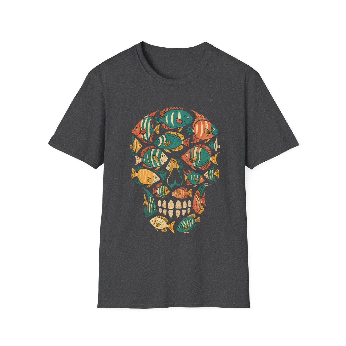 Skull Filled With Tropical Fish T Shirt