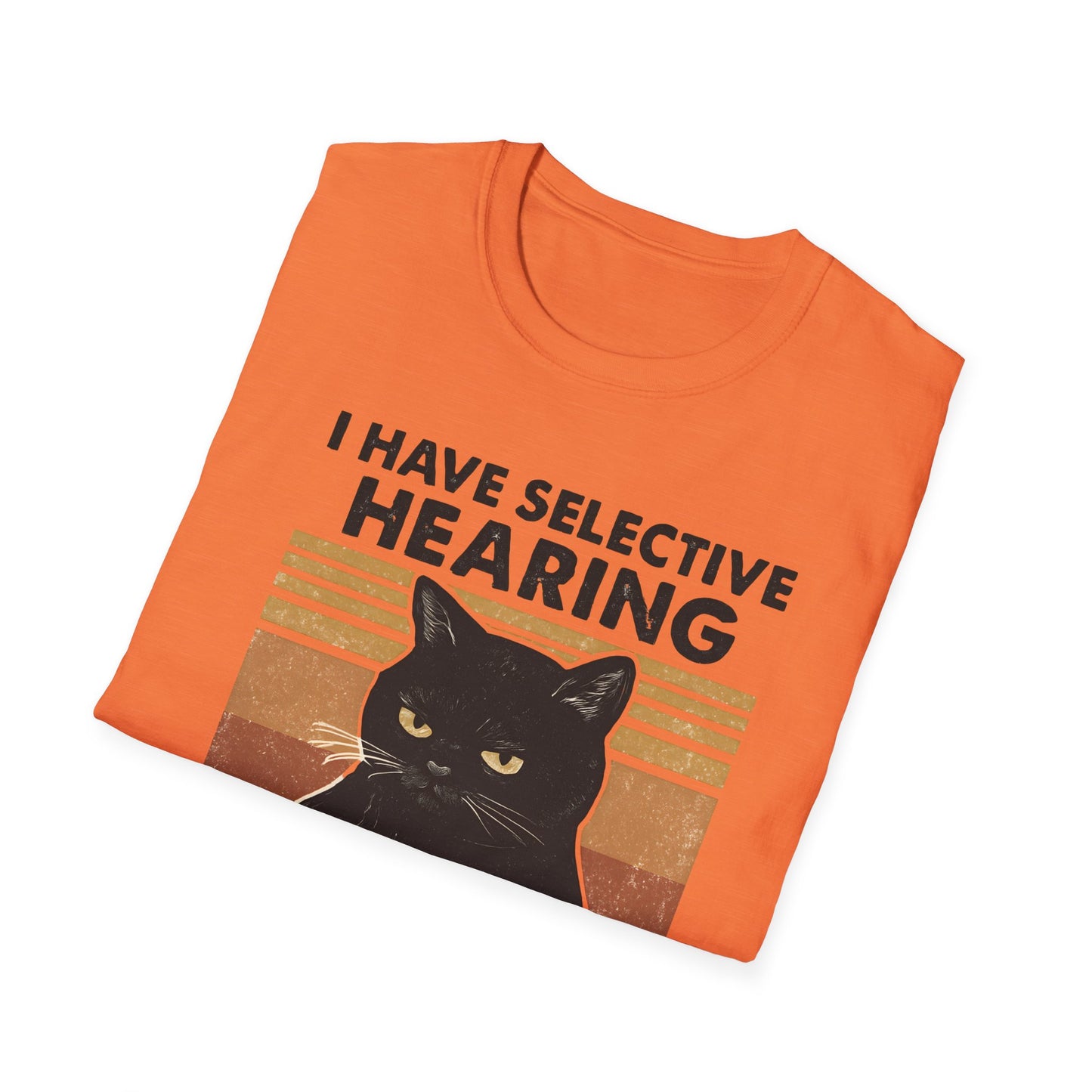 I Have Selective Hearing Cat Grunge Retro T Shirt