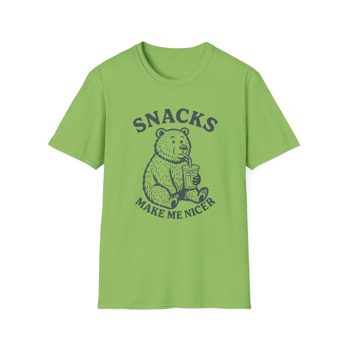 Funny Bear Snacks Make Me Nicer T Shirt