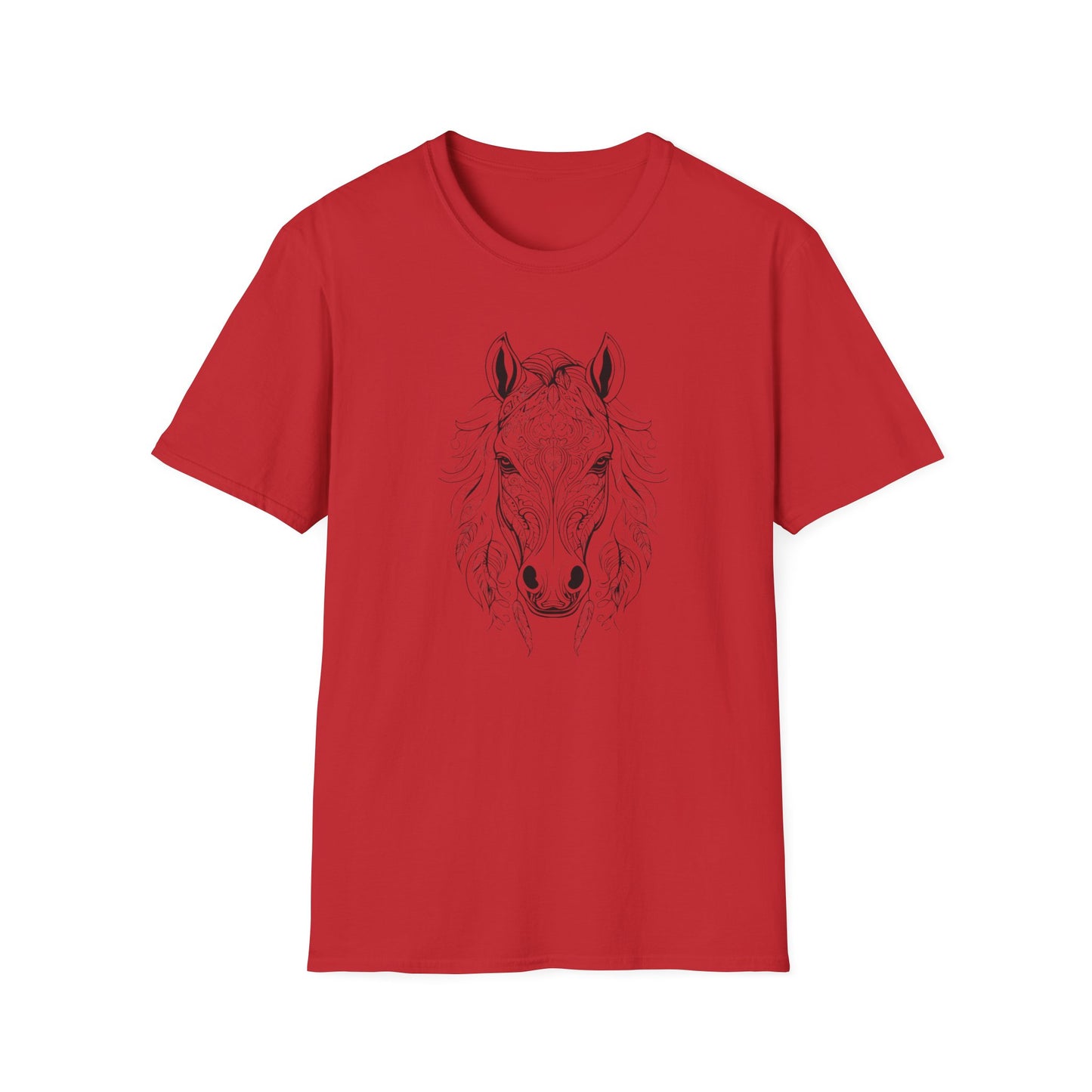 Frontal View of Mandela Horse Head T Shirt