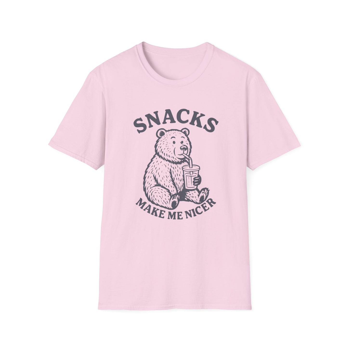 Funny Bear Snacks Make Me Nicer T Shirt