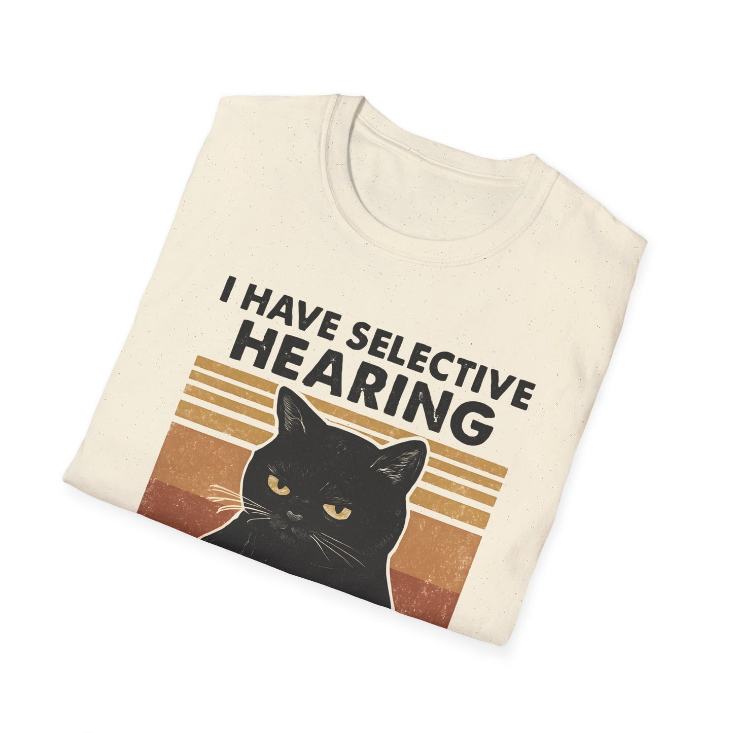 I Have Selective Hearing Cat Grunge Retro T Shirt