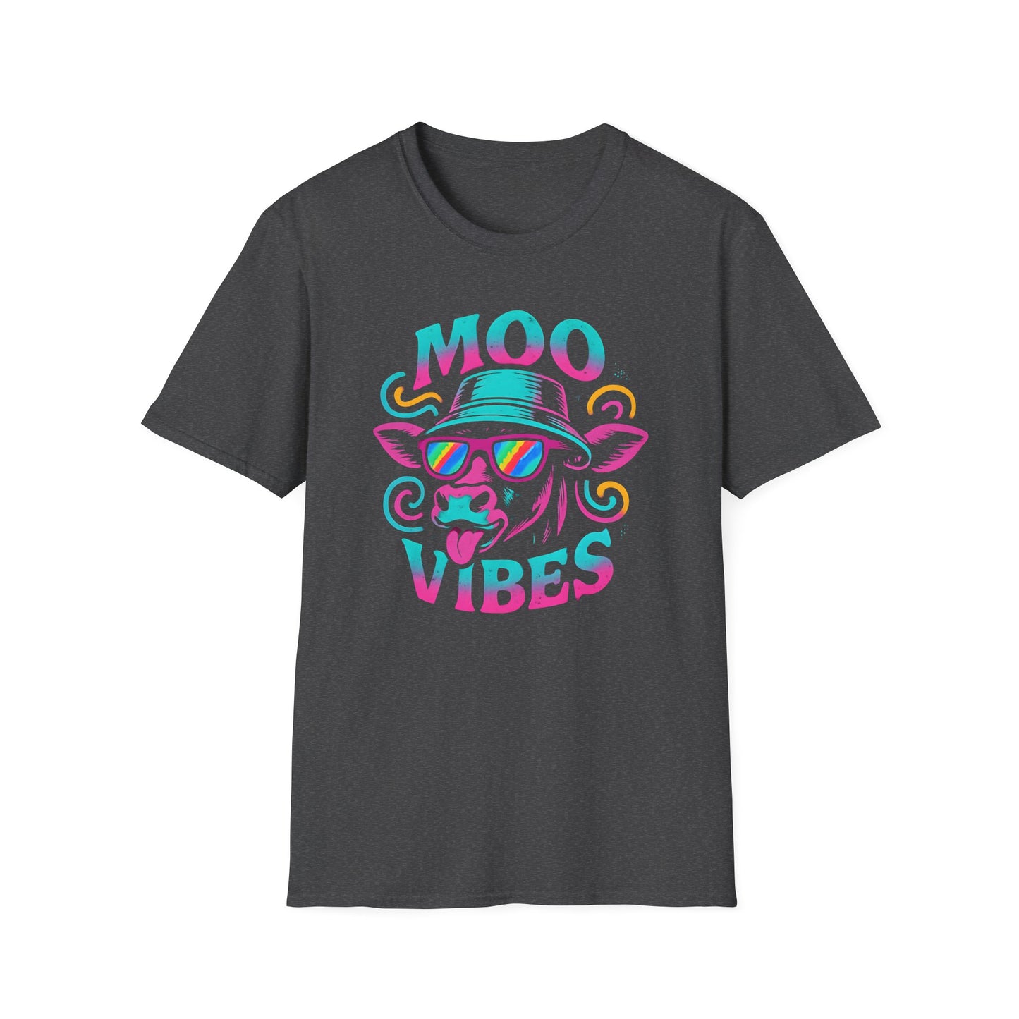 Moo Vibes Psychedelic Cow T Shirt
