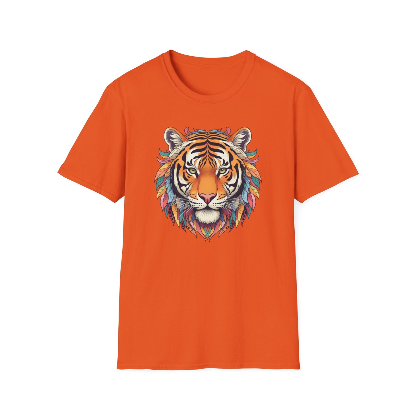 Colorful Mandela Tiger Head T Shirt