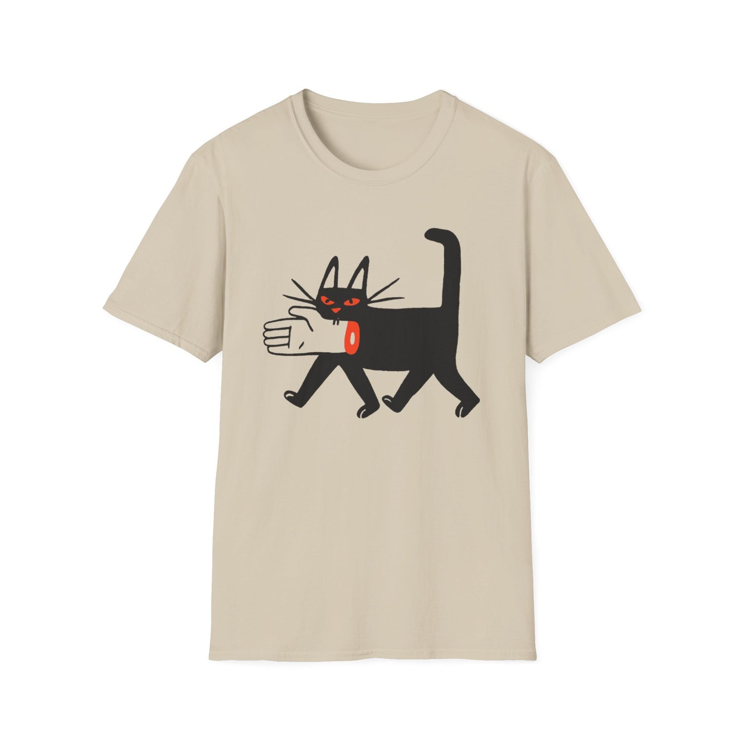 Black Cat With Hand in Its Mouth ComicalT Shirt