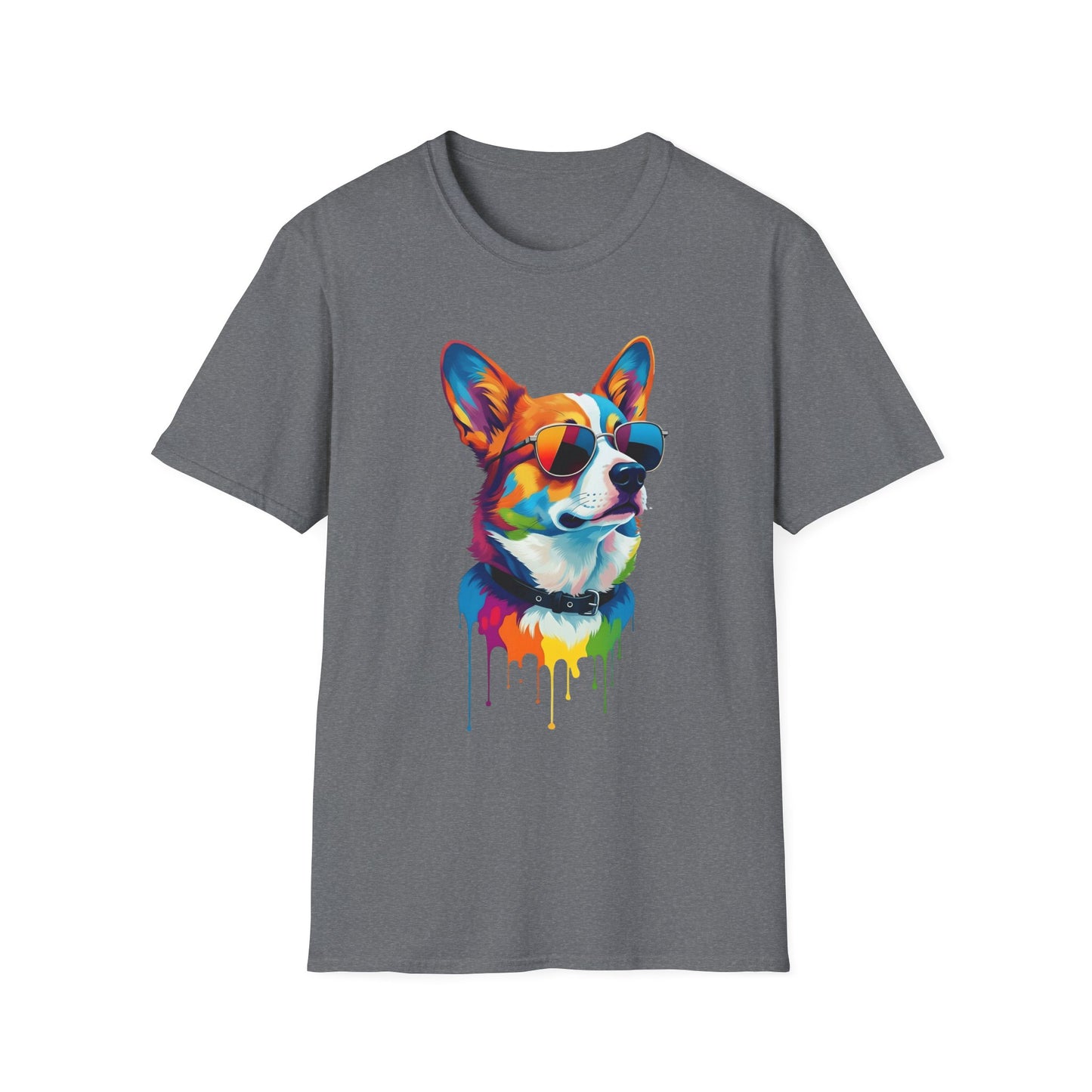 Colorful Image of a Corgi T Shirt