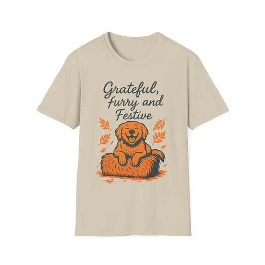 Grateful, Furry and Festive Dog T Shirt