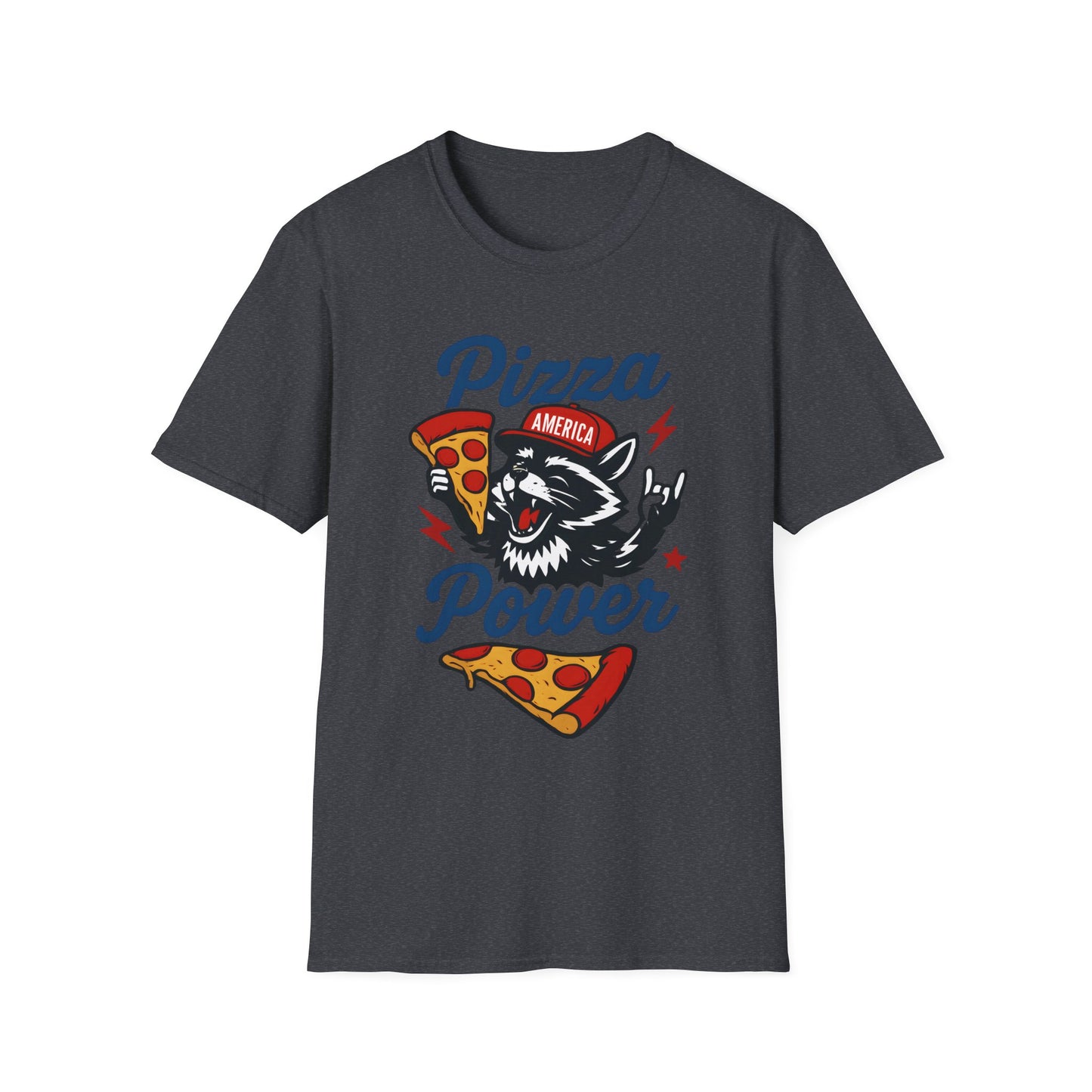 Pizza Power Raccoon T Shirt